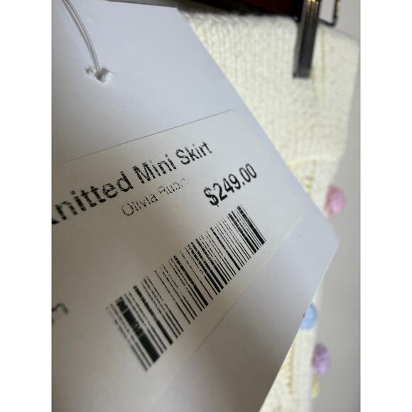NWT Olivia Rubin Noreen Knit Pom Pom Mini Skirt Sz. M - Picture 4 of 8